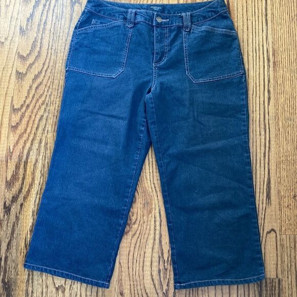 Sonoma Life & Style Five Pocket Dark Wash Embroidered Back Pockets Size 10 P - Picture 8 of 11